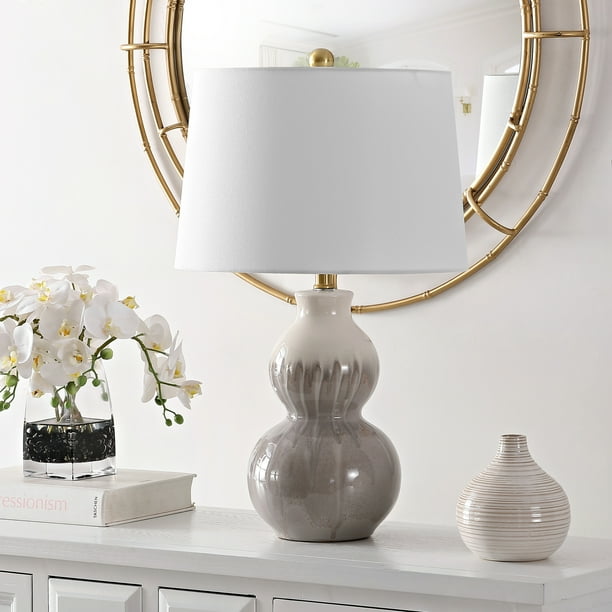 Safavieh Kenzo 24 5 In Ceramic Table Lamp Ivory Moss Green Com Ceramic Table Lamp Ivory Moss Green, Ivory Drip Ceramic Table Lamp