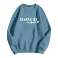 thumbnail image 4 of Tiweut Gymnastics Mom Sweatshirt Funny Gymnast Mama Shirt Women Casual Long Sleeve Pullover Tops Crewneck Sweatshirt Sweater,Blue,XL, 4 of 4