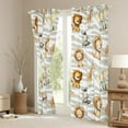 thumbnail image 3 of Manfei Cartoon Lion Elephant Black Out Curtains, Giraffe Zebra Wildlife Curtains Pack of 2 (42x63 Each), Stripes Geometric Bedroom Curtains, Curtains and Drapes Bedroom Decor, 3 of 6
