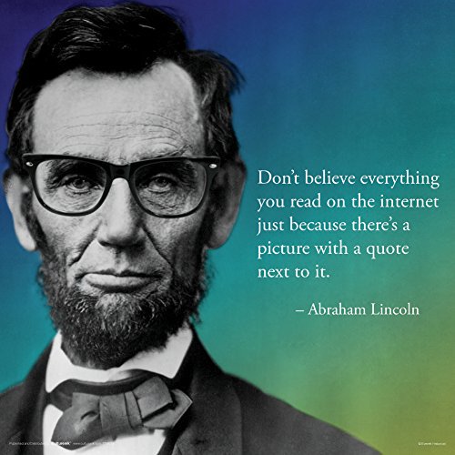 Abraham Lincoln Novelty Quote Saying College Political Art