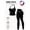 BLACK, variant on 2-piece set - Women's yoga pants set, off shoulder hanging neck vest, peach hip shaping sports pants