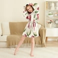 thumbnail image 3 of FORMRS Niños Bathrobe Unisex Hooded Robe Soft Plush Pajamas Sleepwear, Size 2-3T, Cute Cherry, 3 of 7