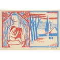 thumbnail image 2 of Mikuláš Galanda 18x13 Black Ornate Wood Framed Double Matted Museum Art Print Titled - Madonna with Child (1936), 2 of 5