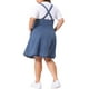 thumbnail image 3 of Vestido de mezclilla para mujer de tallas grandes Agnes Orinda, con tirantes ajustables, vestido de mezclilla en línea A con bolsillos, 3X azul, 3 of 6