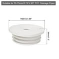 thumbnail image 2 of Drain Pipe Seal Ring, Anti-Odor Floor Drain Plug Sewer Pipe Seal Ring for 70-75mm Drainage Pipes, White, 2 of 6