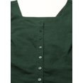 thumbnail image 6 of DressBerry Women’s Solid Cotton Flex Square Neck Top Front Buttoned Short Puffed Sleeves Waist Length Party Wear Light Weighted Casual Summer Top, 6 of 7