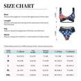thumbnail image 2 of Kdxio Shark With USA Flag Print Women's 2 Piece High Waisted Wrap Spaghetti Strap Summer Swimsuit Bikini Set-X-Large, 2 of 5