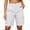 White, variant on Women Lightweight Breathable Cargo Shorts Multiple Pockets Relaxed Fit Plus Size Mid Thigh Casual Summer Bottoms(White,XL)