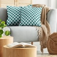 thumbnail image 5 of Ambesonne Teal Throw Pillow Cover 2 Pack, Design Vibrant, 16", Teal White, 5 of 5