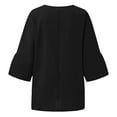 thumbnail image 5 of Timegard Womens Tops 2pc Plus Size 3/4 Sleeve Drop Shoulder Loose Casual Lightweight Side Split Blouse, 5 of 5