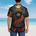 thumbnail image 3 of Lsque Banana Leaf Meditating Gorilla pattern Hawaiian Shirt for Men, Unisex Summer Beach Casual Short Sleeve Button Down Shirts-3X-Large, 3 of 9