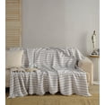 thumbnail image 3 of Kafthan, Muslin Blanket 100% Turkish Cotton Giant Beach & Pool Towel, Soft Coverlet, Gray, 102"x87", 3 of 4