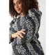 thumbnail image 4 of Dorothy Perkins - Vestido Midi Floral de Manga Larga para Mujer (Negro, Azul), 4 of 5