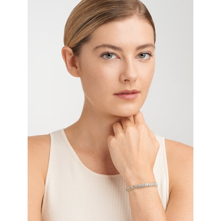 Morgan & Paige Triple Row Diamond Accent Tennis Bracelet photo 3