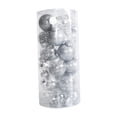 thumbnail image 3 of 24 piezas de adornos de bolas de Navidad colgantes adornos decorativos adornos de Navidad para Plata, 3 of 9