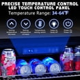 thumbnail image 2 of Jocisland Beverage Refrigerator-24 in Fridge with Glass Door, Adjustable Shelves and LED Touch Panel, Under Counter Design for Wine Beer Use, 34-64℉, 2 of 9