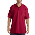 thumbnail image 2 of Dickies Men's Short Sleeve Pique Polo Shirt RED L, 2 of 2