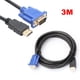 thumbnail image 1 of Adaptador HDMI macho dorado a VGA HD macho de 15 pines 1080P HDTV Cable convertidor, 1 of 4