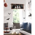 thumbnail image 4 of Halloween Ghost Window Valance Kitchen Curtains, Horror Dead Tree Pumpkin Rod Pocket Short Panels Spooky Valances Curtain, Orange Black Lattice Window Treatments Drapes for Living Room Bedroom Decor, 4 of 6