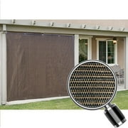 Perogla Roof Kits Alion Home Mocha Brown Sun Shade Privacy Panel With Grommets On 2 Sides For Patio