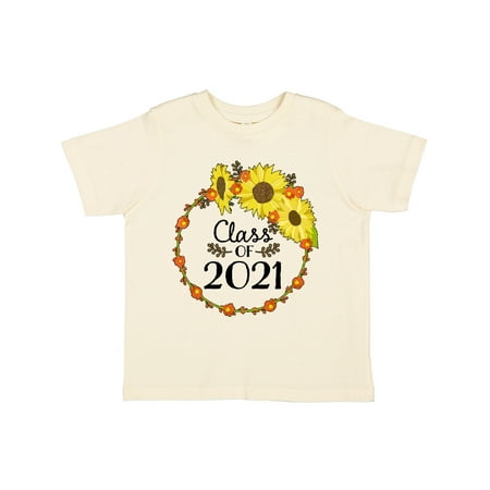 

Inktastic Class of 2021 Sunflower Wreath Gift Toddler Boy or Toddler Girl T-Shirt