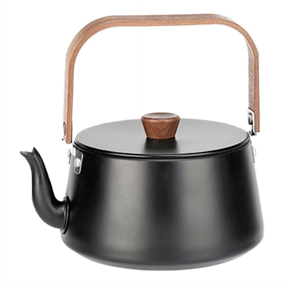 1.1L Portable Camping Kettle Fast Heating Aluminum Coffee Pot with Anti-Scald Handle for Hiking, Backpacking & Outdoor Adventures Use