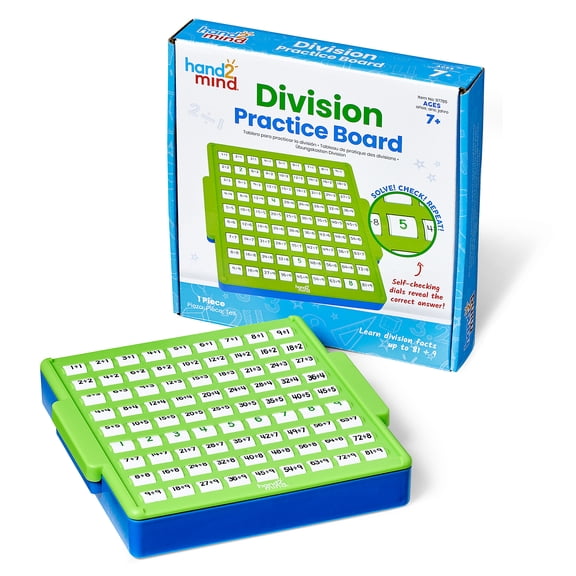 hand2mind Division Practice Board, Elementary Math Manipulatives, Kids Learning Toys