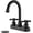 Matte Black, variant on 4 Inch Centerset Bathroom Faucets Double Cross Handle Bathroom Sink Faucet Deck Mounted Vintage RV Farmhouse Vanity Basin Mixer Tap with Pop up Drain,Antique Brass
