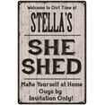 thumbnail image 1 of STELLA'S She Shed Sign Lady Cave Gift 8 x 12 Matte Finish Metal 108120082250, 1 of 1