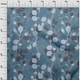 thumbnail image 3 of oneOone Tissu en Coton Flex Bleu Moyen à Motif de Feuilles Abstraites, Tissu pour Robe, Tissu Imprimé au Mètre, Largeur de 40 Pouces, 3 of 4