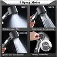 thumbnail image 3 of Ergonomic Design Showerhead, Scalp Massager with High Quality Materials for Multifunctional Massage Shower, 3 Spray Modes Ergonomically Designed for Rain Massage Pause (Easy, 3 of 5