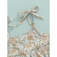thumbnail image 5 of Franhais Girls One Piece Swimwear, Adjustable Tie-Up Strap Sleeveless Floral Printed Ruffle Beach Wear, 5 of 7