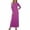 Purple, variant on LIaqionyy Women's Maxi Dress Long Sleeve Casual Solid Color Crew Neck Split Side Summer Dresses Clothes