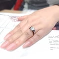 thumbnail image 5 of RareGem TK3781 - IP Black (Ion Plating) Stainless Steel Ring with AAA Grade CZ in Clear, 5 of 5