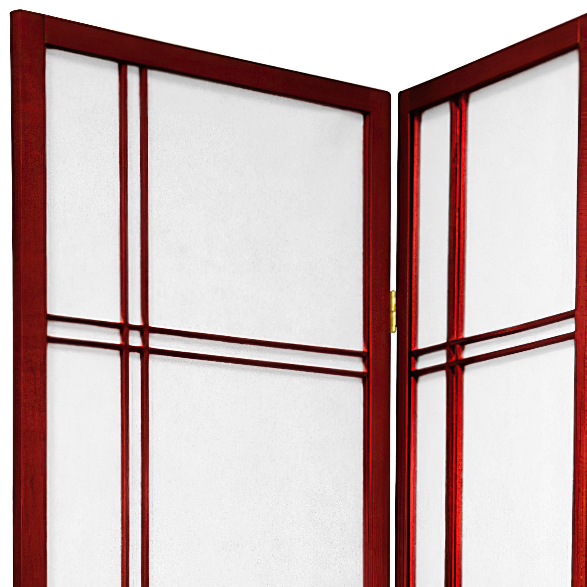 Oriental Furniture Tall Eudes Shoji Screen, Rosewood, 3 Panels