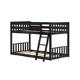 thumbnail image 3 of Max & Lily Solid Wood Scandinavian Twin over Twin Bunk Bed for Kids with Ladder, 3 of 12