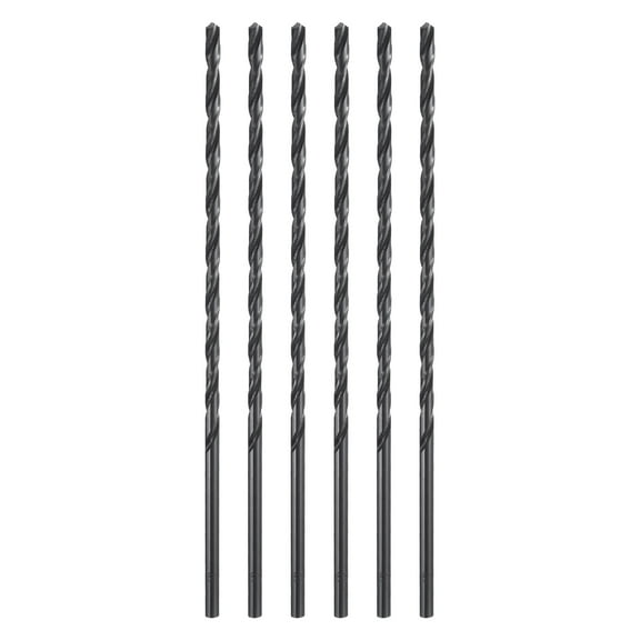 Uxcell 6pcs 9/64" Twist Drill Bits M35 High-Speed Steel HSS Round Shank 6" Extra Long