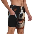 thumbnail image 2 of Fotbe Playful Smile Cute Dog Traje de Baño para Hombre – Shorts de Natación de Secado Rápido con Forro y Bolsillos-X-Large, 2 of 6