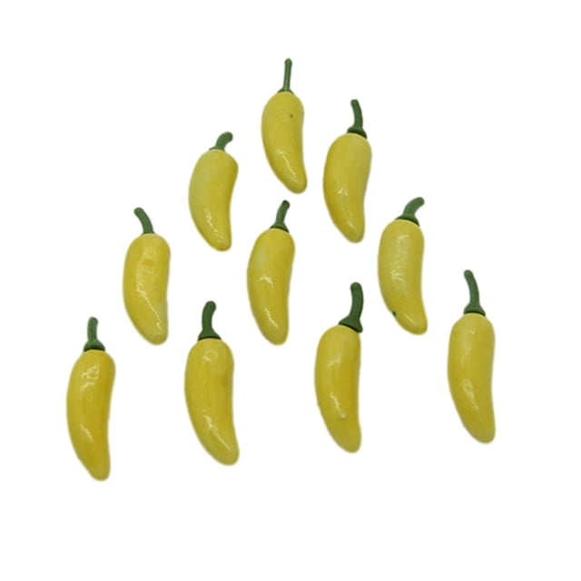 Accesorios de simulación de frutas falsas Matsuzay 50 Uds. Amarillo