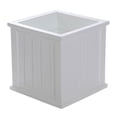 thumbnail image 2 of Mayne Cape Cod Grand Pot de Fleurs Carré en Plastique pour Extérieur 20 Pouces, Blanc, 2 of 6