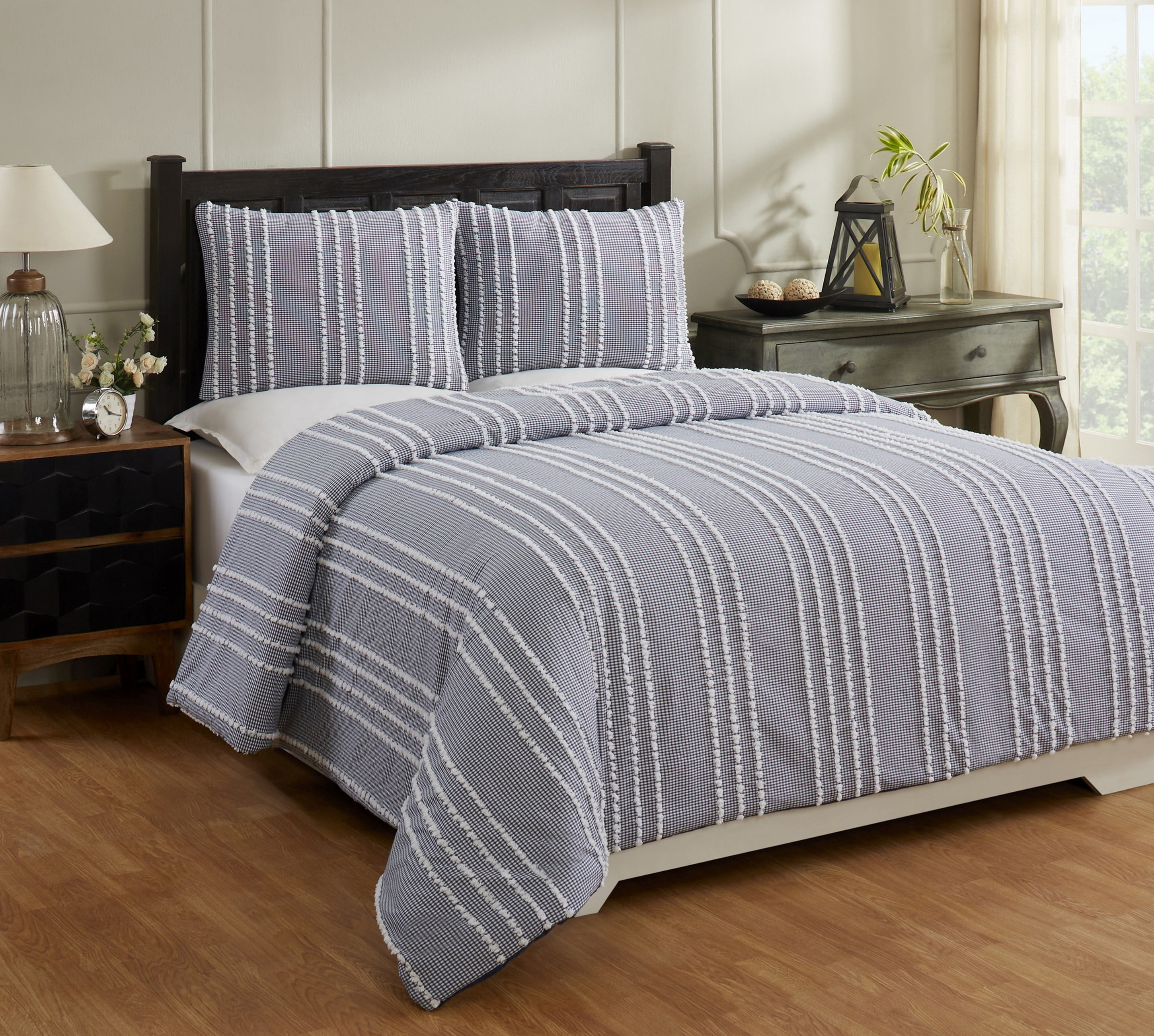 Better Trends Winston Comforter Set Collection 100 Cotton Tufted