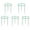 A002- B, variant on Plant Support Stakes, Plant Support Ring, Plant Stakes for Outdoor Plants, Plant Supports for Indoor Plants, 5 Pack Splicable Flower Support Brackets with 15 Total Support Rods