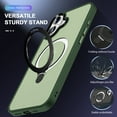 thumbnail image 2 of iPhone 16 Plus Rugged Case Magnetic, Compatible with Magsafe & Accessories Invisible Stand Heavy Duty Protective Shockproof Anti-Scratch Bumper Phone Case for Apple iPhone 16 Plus, Darkgreen, 2 of 6