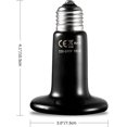 thumbnail image 2 of SHAR 100W Ceramic Infrared Heating Bulb for Pets - Reptile Lamp for Amphibians, Snakes, Birds, Turtles, 2 of 5