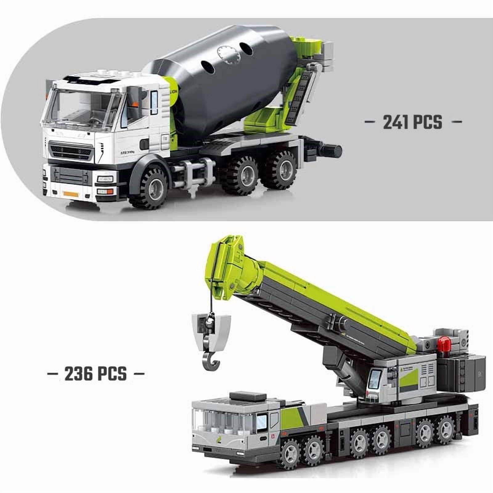 Engineering Vehicle Assemblage Building Blocks Kits MOC Excavator Mixer Truck Model Bricks DIY Educational Toys Boys Gifts