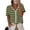 Army Green, variant on Women's Short Sleeve Sweater Spring Summer Crochet Knit Tops V Neck Striped Button Down Dressy Casual Blouses