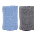 thumbnail image 2 of Mainstays Super Soft Fleece Bed Blanket, Twin/Twin-Xl, Grey & Blue, 2 Pack, 2 of 2