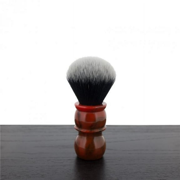 Yaqi Red Marble Handle Tuxedo Synthetic Shaving Brushes