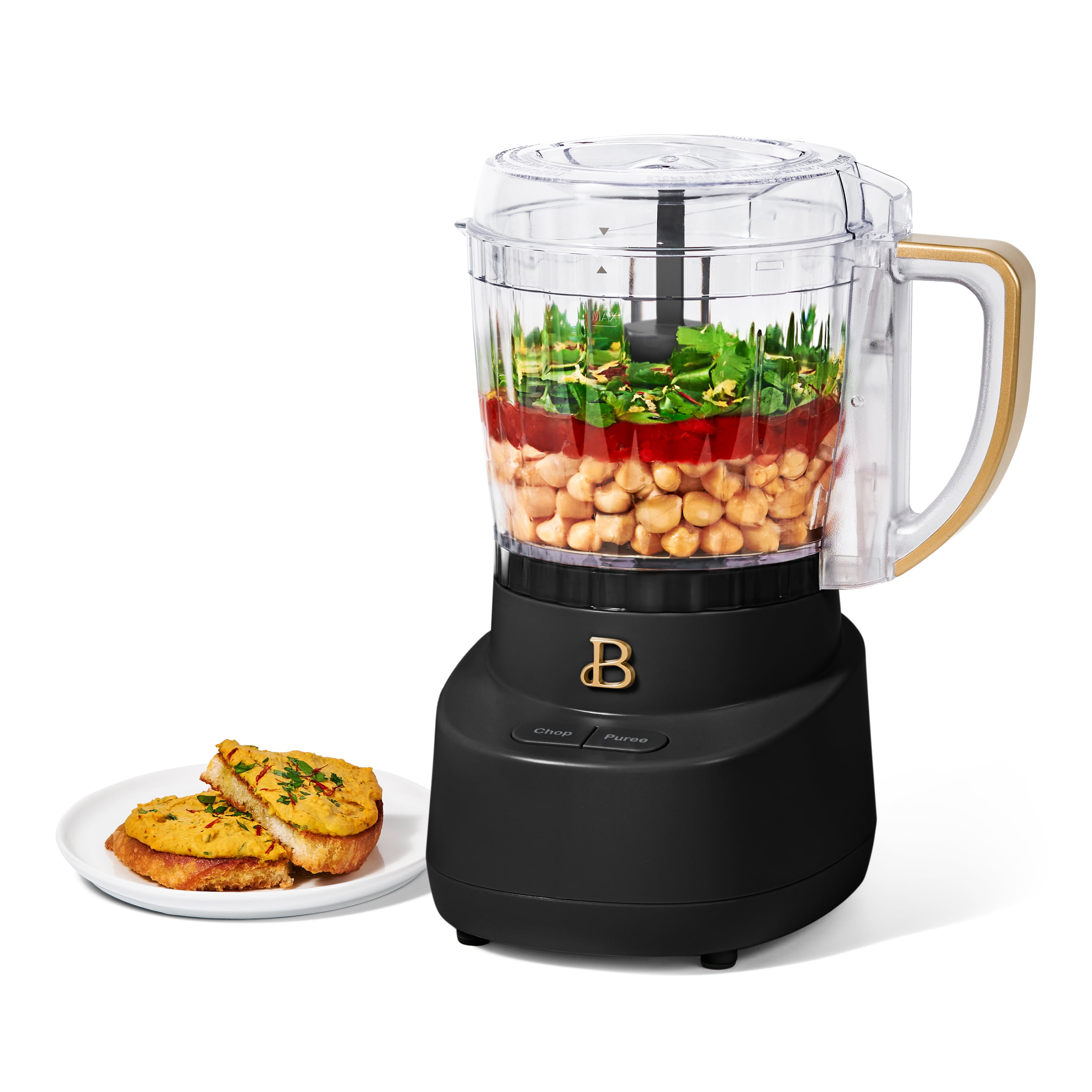 Beautiful 3-Cup Food Chopper, Black Sesame by Drew Barrymore