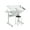 White, variant on Funnil Tempered Glass Adjustment Height Drafting Table Art Desk with Storage and Stool, White